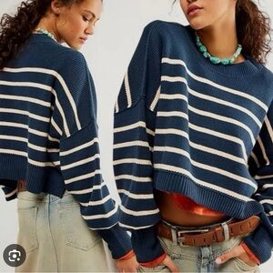 Free People Easy Street Crop Pullover